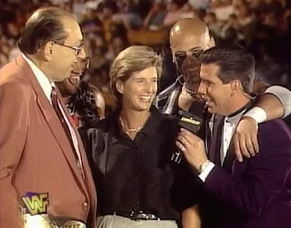 WWE / WWF - Summerslam 1997 - Gorilla Monsoon, The Headbangers, Todd Pettengill and The Governor of New Jersey