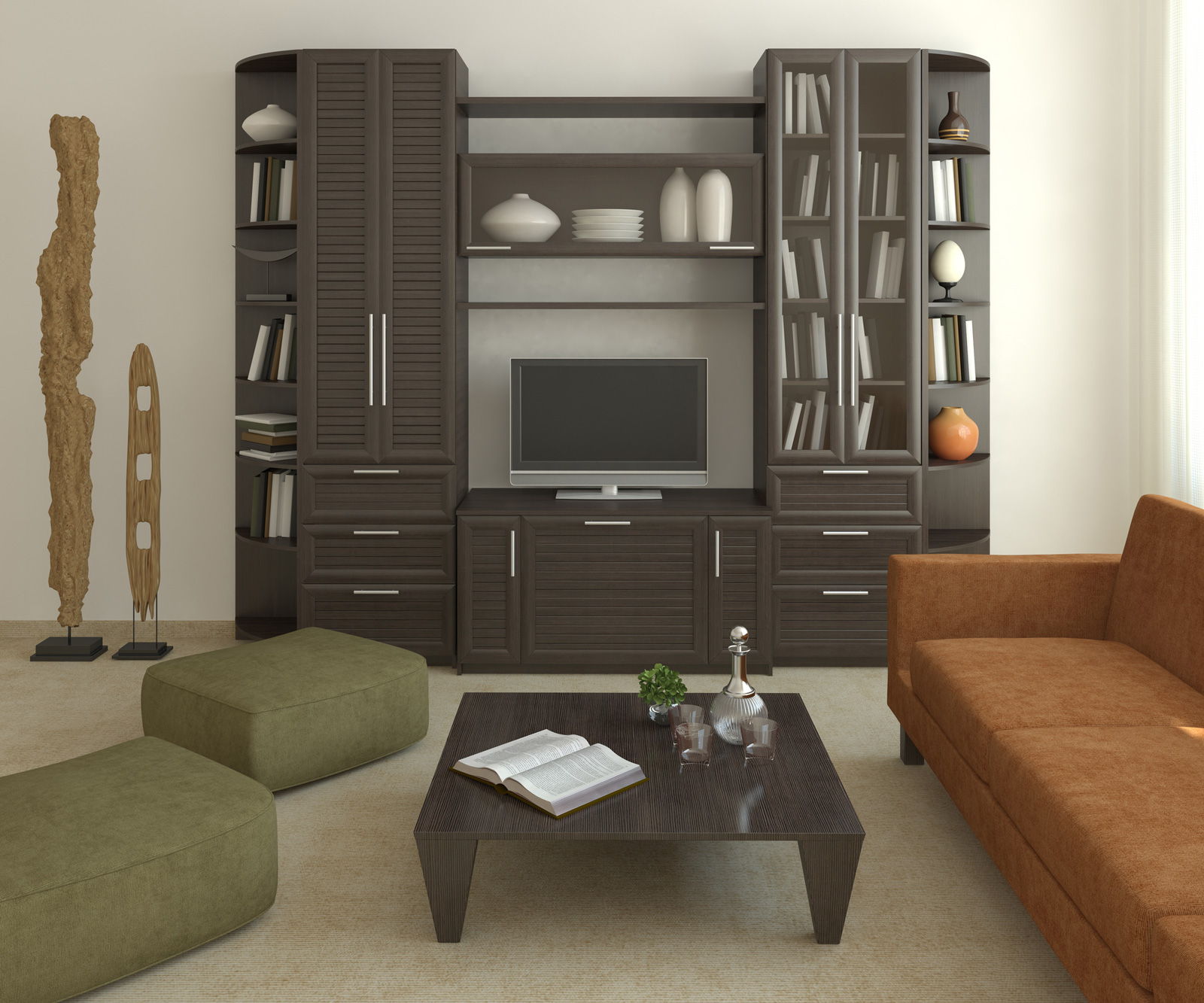 living room modern cabinets