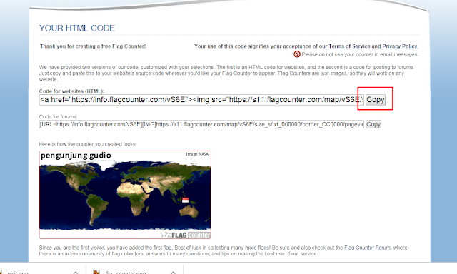 Cara Mudah Memasang Widget Flag Counter di Blog