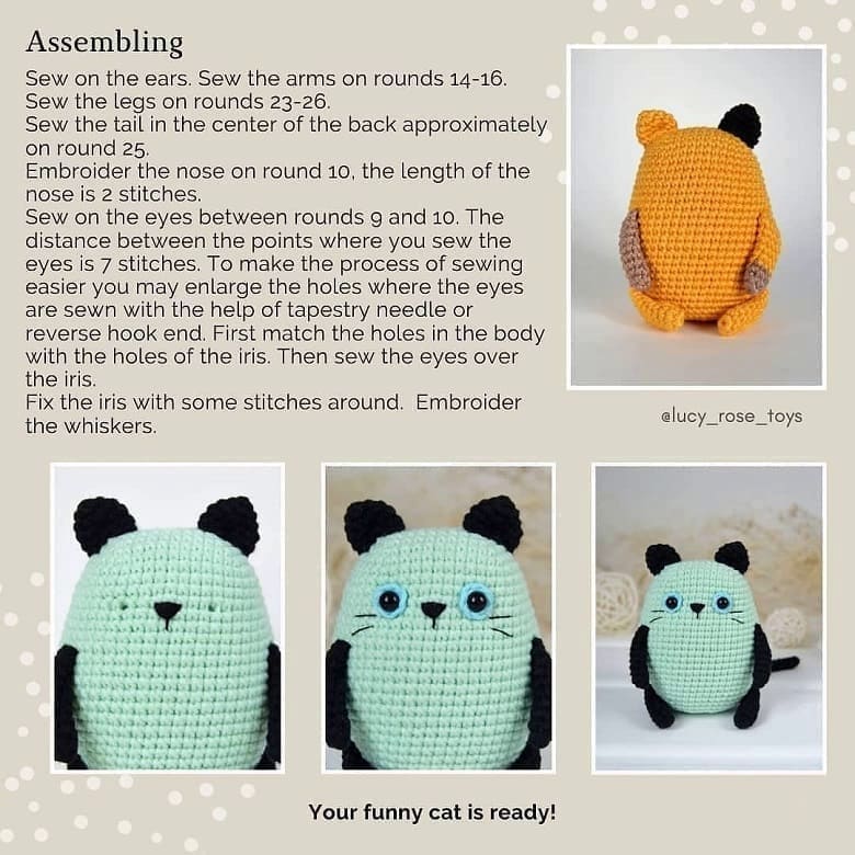 Crochet cat pattern