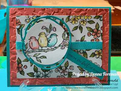 Craft with Beth: Stampin' Up! Second Sunday Sketches 09 card sketch challenge with measurements Donna Foreman Free as a Bird stamp set