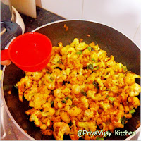 Cauliflower Poriyal - Cauliflower fry - Cauliflower recipes