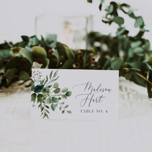 Wedding place cards printing