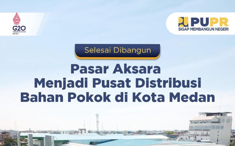 Pasar Aksara Kota Medan Selesai Dibangun