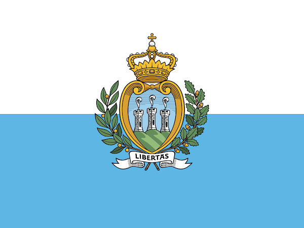 Logo Gambar Bendera Negara San Marino PNG JPG ukuran 600 px