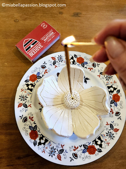DIY Clay Flower Incense Holder