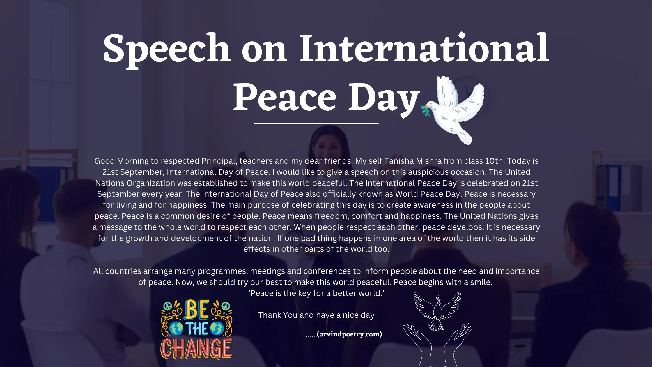 Speech on International Peace Day