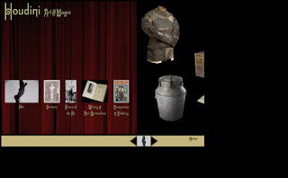 houdini art and magic online exhibition homepage with real photos and videos