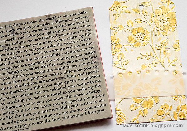 Layers of ink - Multi-Color Embossing Tutorial by Anna-Karin Evaldsson. Stamp the background.