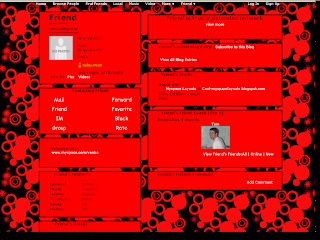 Black and Red Myspace Layout