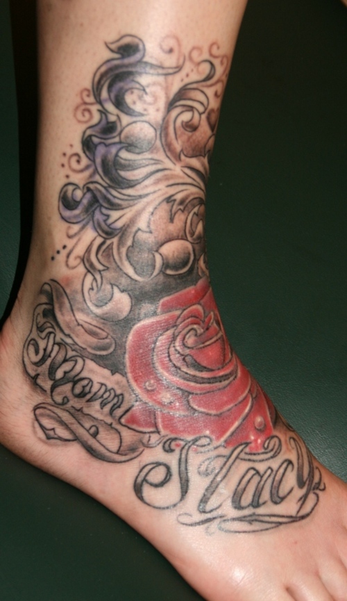 makeup rose. makeup rose and heart tattoo