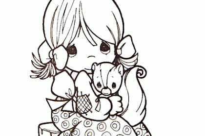Beautiful Precious Moments Girl Coloring Page for Kids of a Cute
Cartoon Colour Drawing HD