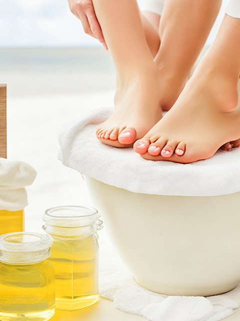 Here's what a vinegar foot bath can do for you