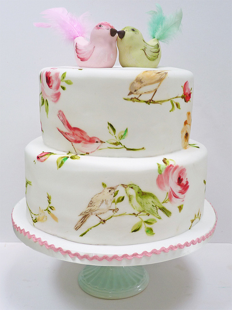 Amazingly beautiful and colorful hand painted wedding cakes in an array of