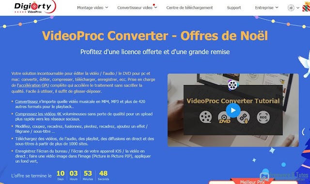 Offre promotionnelle : VideoProc Converter (5.2) gratuit ! (Giveaway)