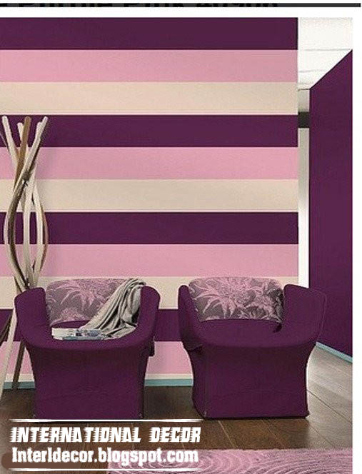 Modern Striped Wall Paints Designs - interior decorating accessories