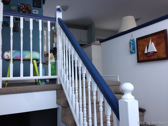 blue railing