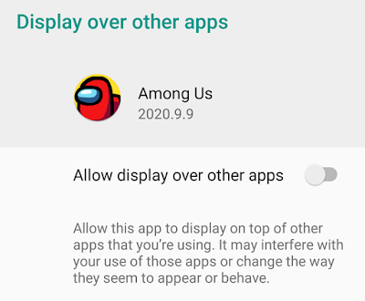 persmission for among us mod in android mobile