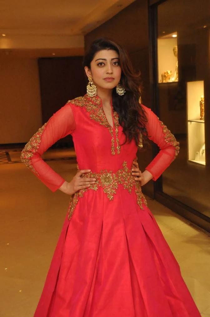 Pranitha Subhash Stills In Red Dress At Fashion Show
