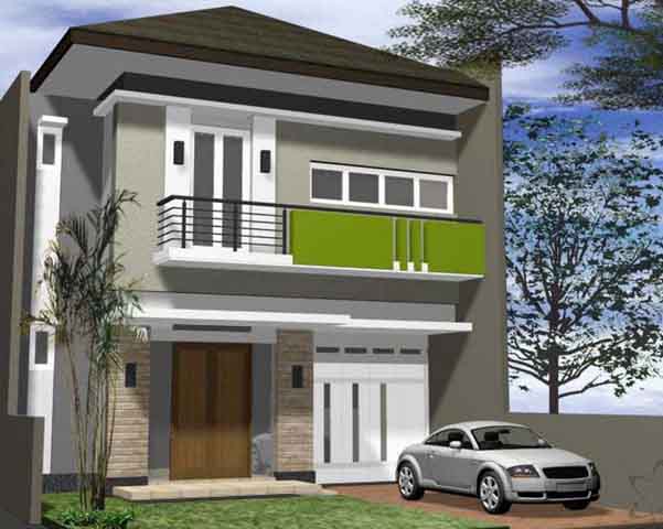 Contoh desain rumah minimalis type 70 dua lantai