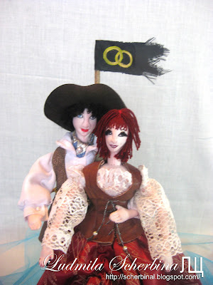 Текстильные куклы с портретным сходством Мореплаватели