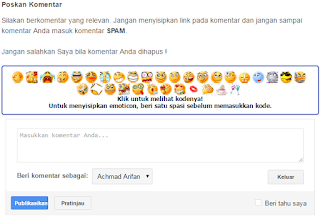 Cara Memasang Emoticon di Komentar Blog