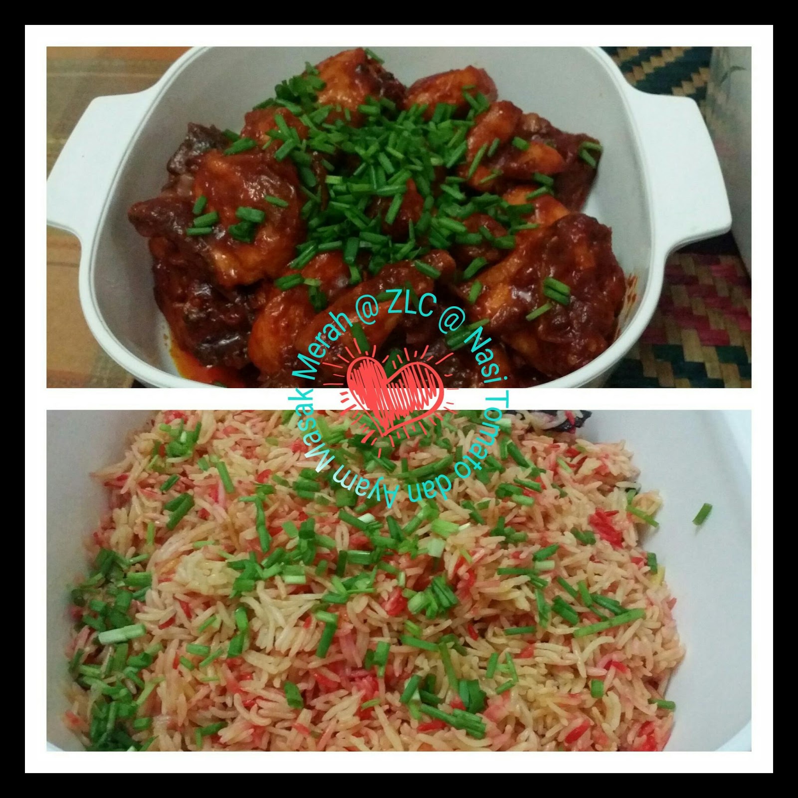 ZULFAZA LOVES COOKING: Nasi tomato dan ayam masak merah