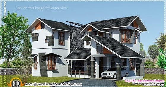 1700 square  feet  modern  4 bed room home  Kerala home  