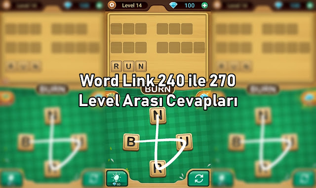 Word Link 240 ile 270 Level Arası Cevaplar