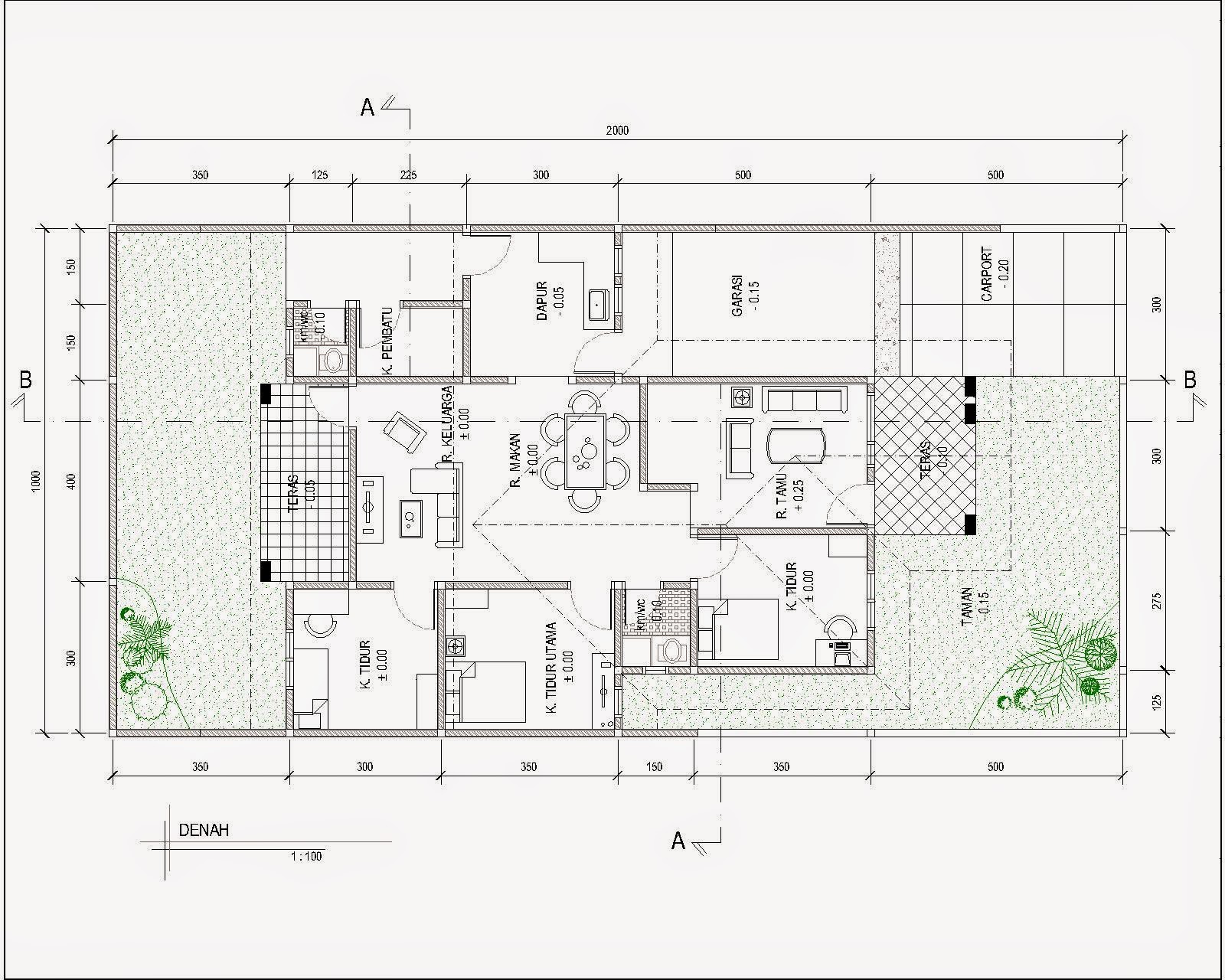 Ide Top 21 Kumpulan Denah Rumah Autocad