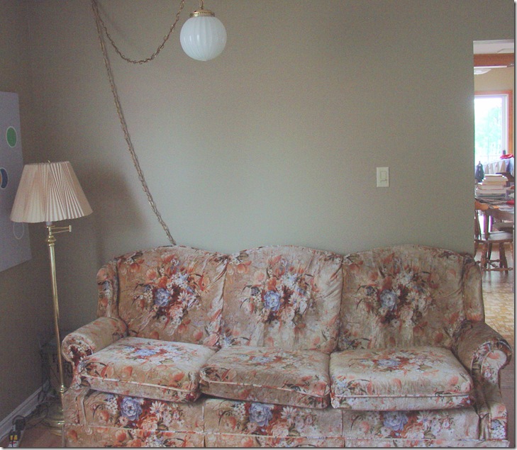 My ugly (rented) sofa...