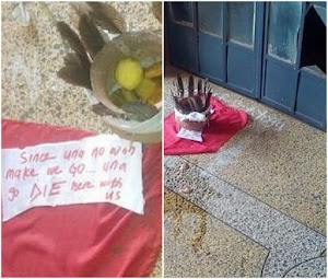 UNN Students place ‘charms’ in front of lecturers office (Photos)