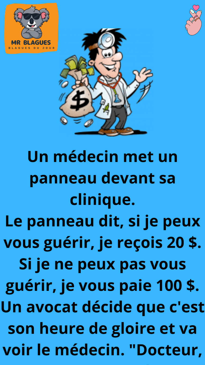 Un médecin installe un panneau devant sa clinique.