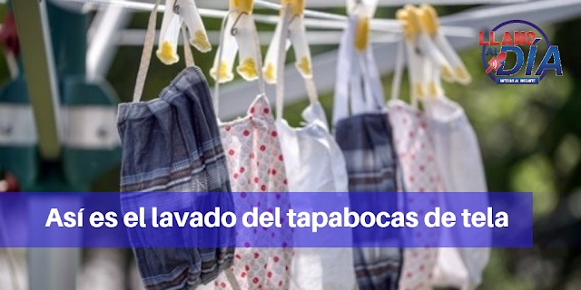 CINCO RECOMENDACIONES PARA LAVAR EL TAPABOCAS DE TELA