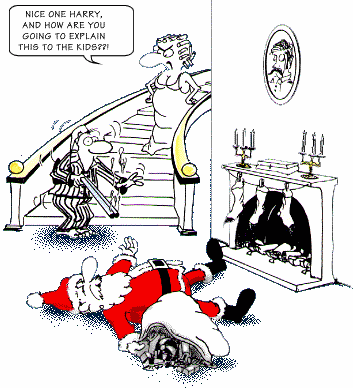 funny santa claus cartoon