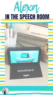 Check out this post with ideas for adding Alexa to your speech room or classroom. Echo Show 5 will be making an appearance in my speech room this year. I can't wait to work on effective communication using this added engaging technology!