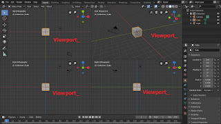 Cara membagi viewport menjadi 4 layar