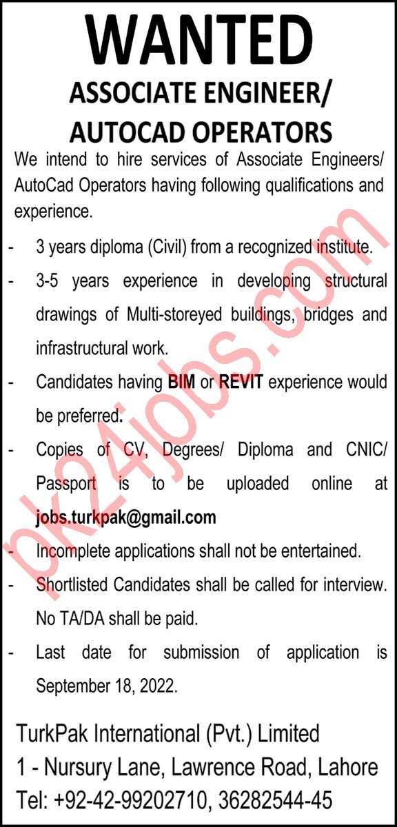 TurkPak Jobs 2022 – Today Jobs 2022