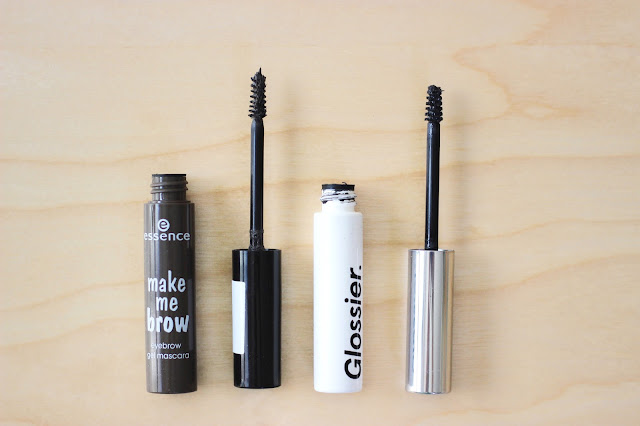 Essence Make Me Brow Eyebrow Gel Mascara vs. Glossier Boy Brow