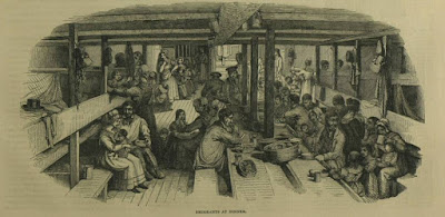 Emigrants at Dinner, 1844 Emigration to Sydney, farquharmacrae.blogspot.com