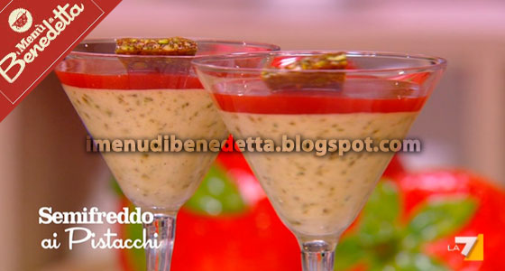 Semifreddo ai Pistacchi e Fragole di Benedetta Parodi