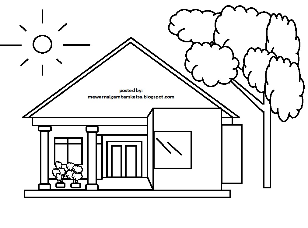  Gambar  Rumah  Sakit Hitam  Putih  aneka sketsa gambar  