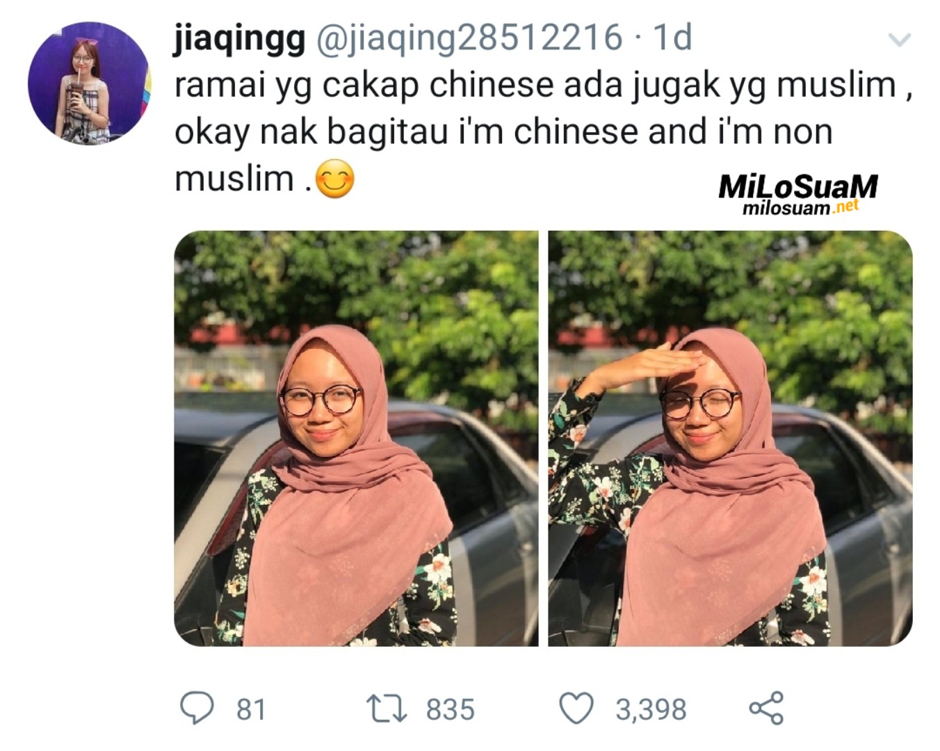 Gadis Cina suka berhijab