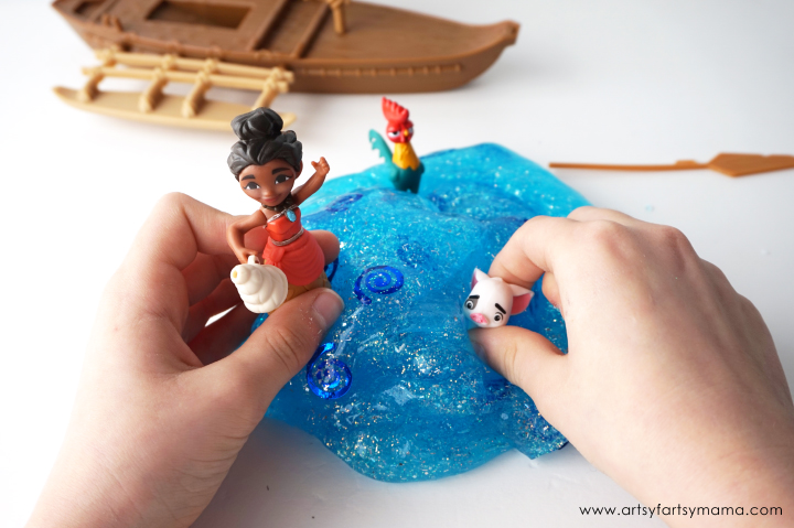 Easy 3-Ingredient Disney Moana-Inspired Ocean Slime