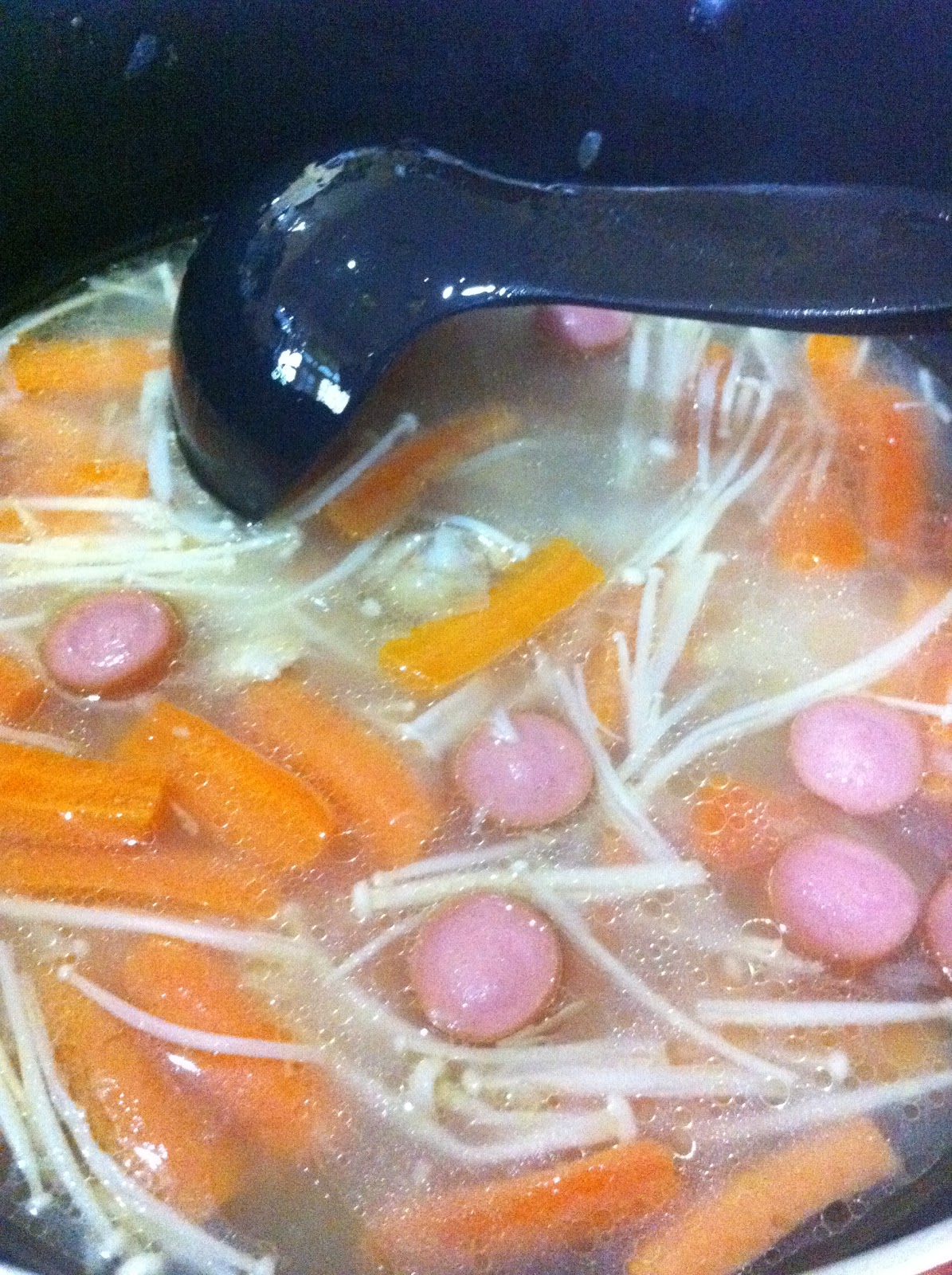 DuniaDentist Post: resepi: sup cendawan enoki dan baby carrot
