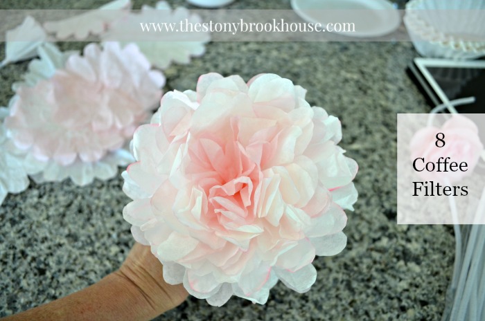 Peony with 8 coffee filters