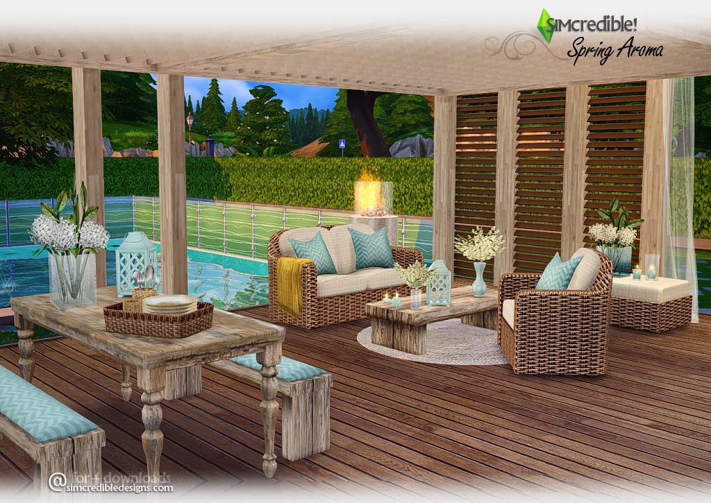 My Sims 4 Blog: Spring Aroma Outdoor Set by Simcredible ...