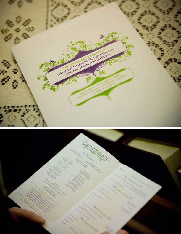 Wedding Ceremony Program I made my sister 39s wedding program match her 