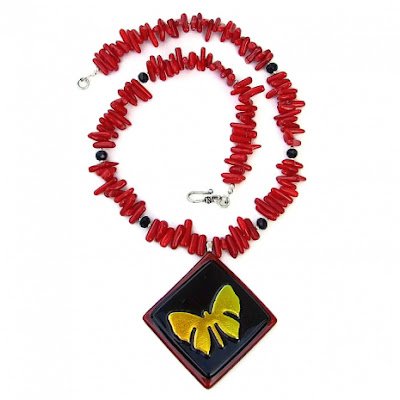 dichroic butterfly jewelry for women