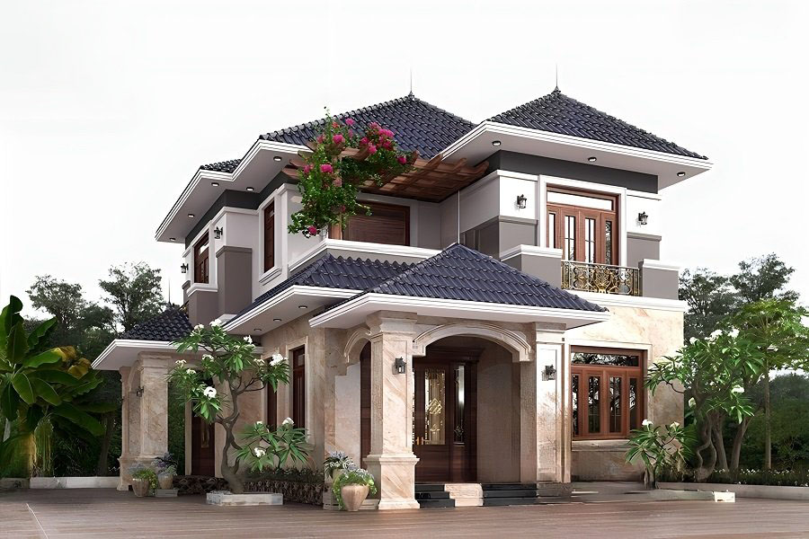Nhà biệt thự 2 tầng mái Nhật khang trang tại Đinh Xá, Phủ Lý, Hà Nam